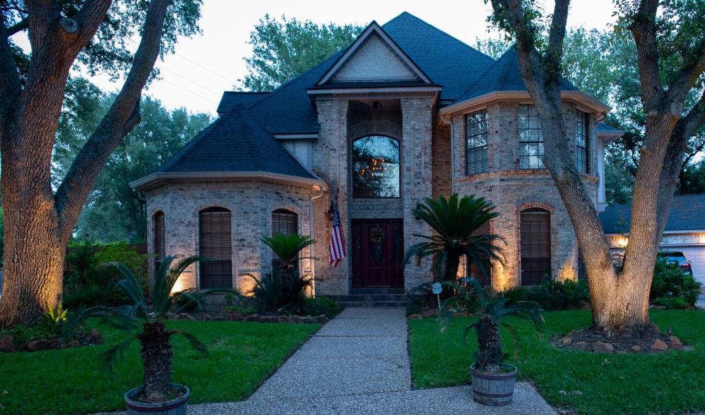 exterior light installation at a residential property