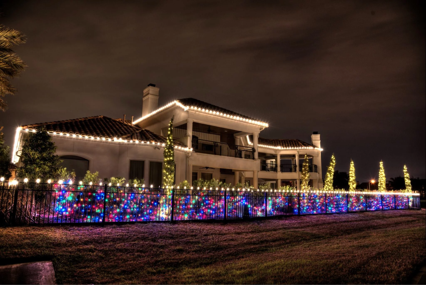 Professionally installed Christmas lights by Holy Christmas Lights